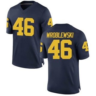 Michael Wroblewski Game Navy Men's Michigan Wolverines Football Jersey