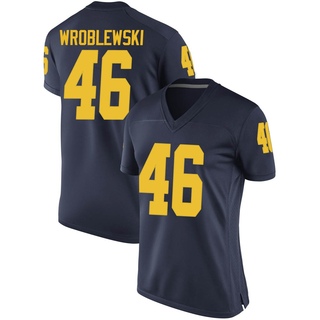 Michael Wroblewski Game Navy Women's Michigan Wolverines Football Jersey