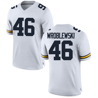 Michael Wroblewski Game White Men's Michigan Wolverines Football Jersey