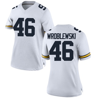 Michael Wroblewski Game White Women's Michigan Wolverines Football Jersey