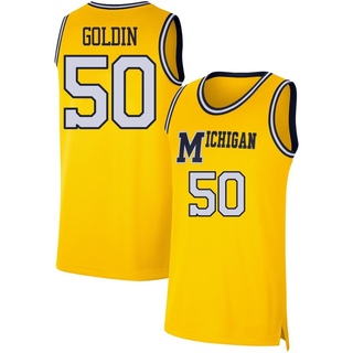 Vladislav Goldin Replica Gold Men's Michigan Wolverines Maize Retro Basketball Jersey