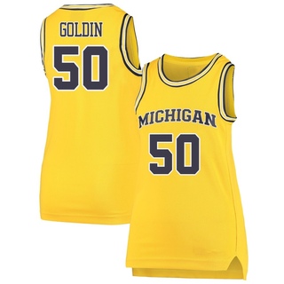 Vladislav Goldin Replica Gold Women's Michigan Wolverines Maize Basketball Jersey