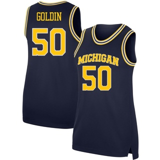 Vladislav Goldin Replica Gold Women's Michigan Wolverines Navy Basketball Jersey